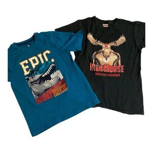 Epic Rex and Iron Moose Kids Short Sleeve Tees